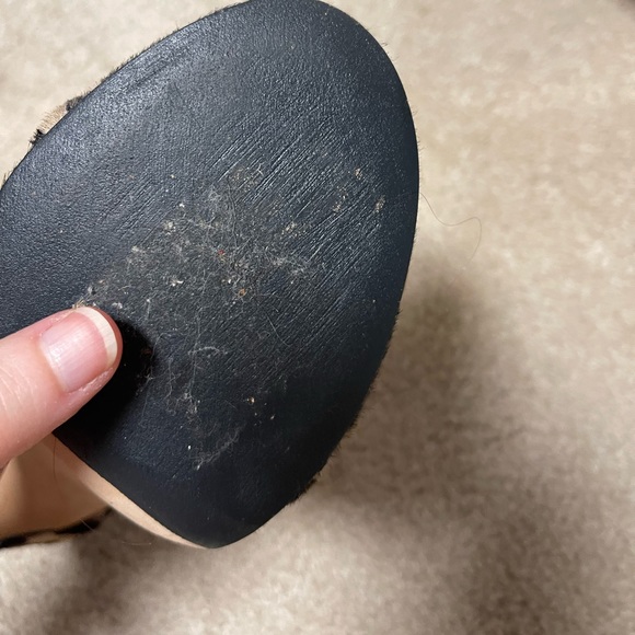 Leopard print calf hair Stuart Weitzman Nudist 8 Stiletto Strappy Sandal Spotted - Picture 5 of 5